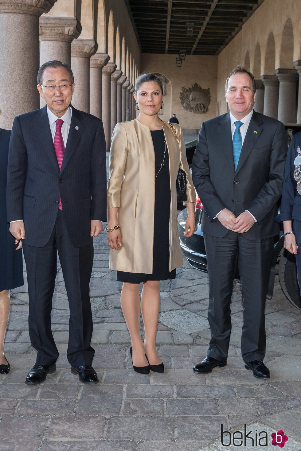 Victoria de Suecia con Ban KI-Moon en su primer acto oficial tras tener al Príncipe Oscar