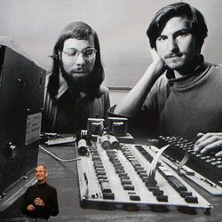 Steve Jobs y Steve Wozniak en los inicios de Apple