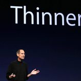 Steve Jobs en su penúltima presentación, el iPad 2