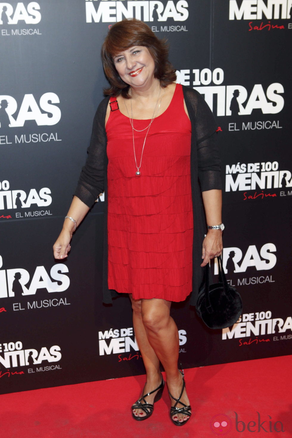 Soledad Mallol en el estreno del musical 'Más de 100 mentiras'