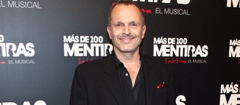 Miguel Bosé en el estreno del musical 'Más de 100 mentiras'