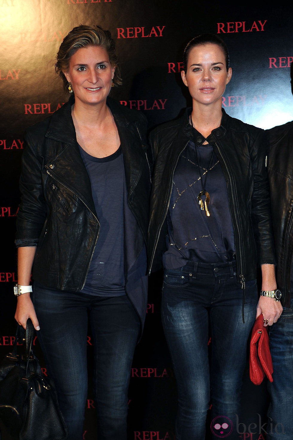 María Zurita y Amelia Bono en la inauguración de la tienda Replay de Barcelona
