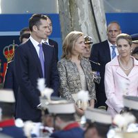 Los Duques de Palma, la Infanta Elena y la Princesa Letizia el Día de la Hispanidad 2011