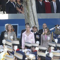 Los Duques de Palma, la Infanta Elena y los Príncipes de Asturias el Día de la Hispanidad 2011