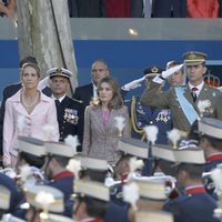 El Rey Juan Carlos, los Príncipes de Asturias y la Infanta Elena el Día de la Hispanidad