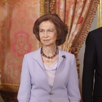 La Reina Sofía en el Palacio Real el Día de la Hispanidad