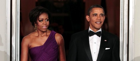 Barack y Michelle Obama en una cena de gala en la Casa Blanca