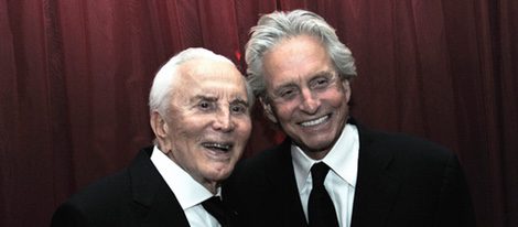 Kirk y Michael Douglas en el Festival de Santa Bárbara