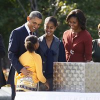 Los Obama en la inauguración del monumento en memoria a Martin Luther King