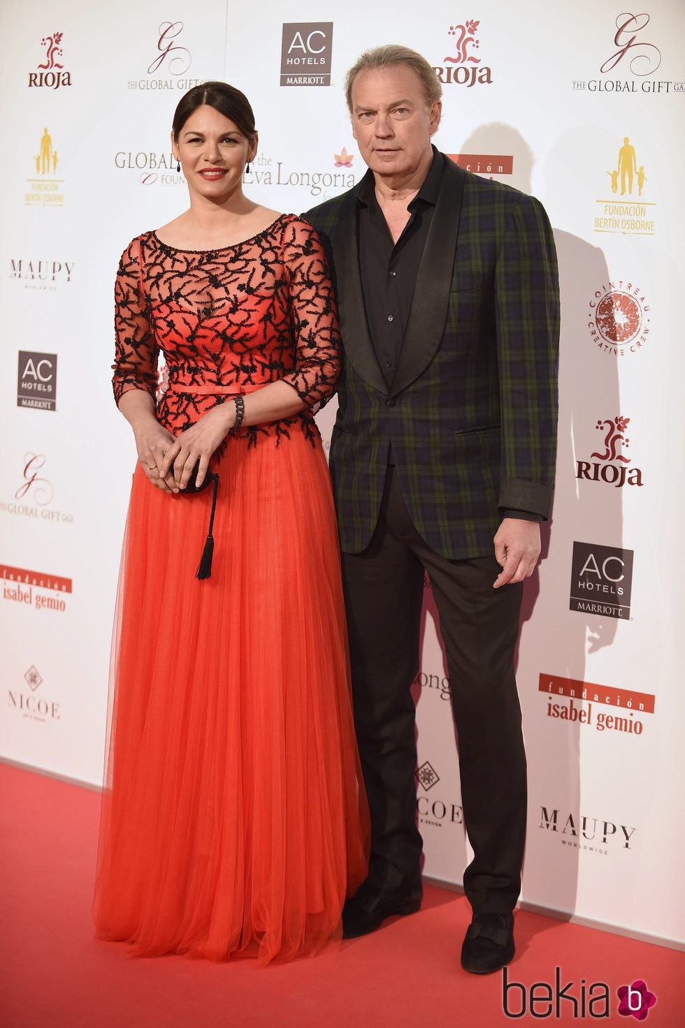Bertín Osborne y Fabiola Martínez en la gala benéfica Global Gift 2016 en Madrid