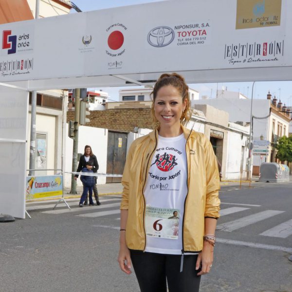 Pastora Soler en una carrera solidaria en Coria del Río ...