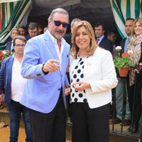 Carlos Herrera y Susana Díaz en la Feria de Abril 2016