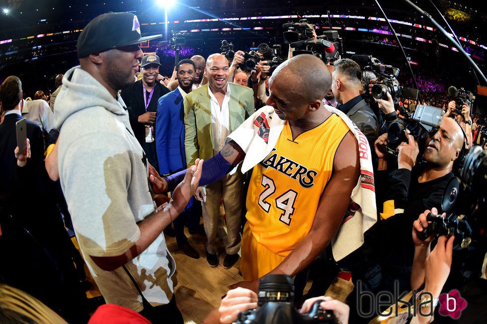 Lamar Odom en el último partido de Kobe Bryant en los Lakers