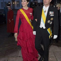 Federico y Mary de Dinamarca en la cena de Estado en honor el presidente de México Enrique Peña Nieto