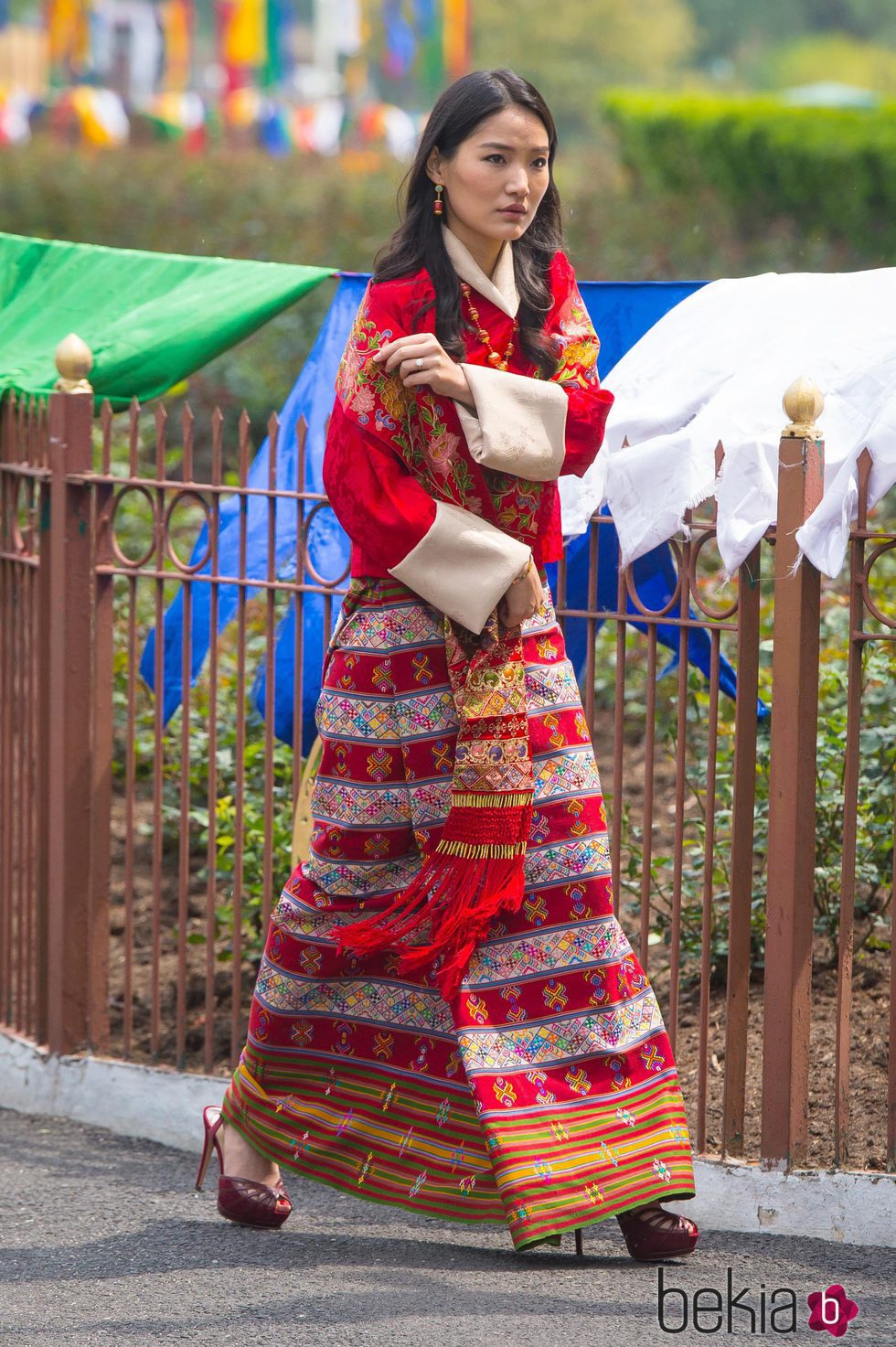 La Reina de Bhutan durante la visita oficial de los Duques de Cambridge a su país