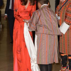 Kate Middleton en una cena de cooperación entre Inglaterra y Bhutan