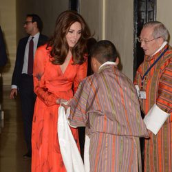 Kate Middleton en una cena de cooperación entre Inglaterra y Bhutan