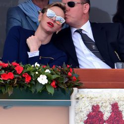 Alberto y Charlene de Mónaco, muy cómplices en la final del Masters 1000 de Monte-Carlo 2016