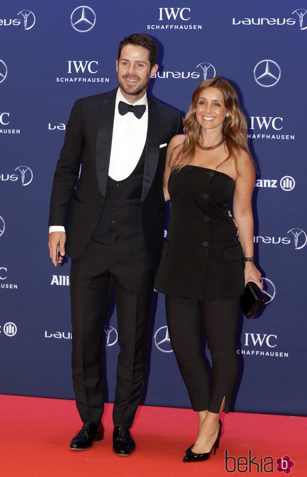 Jamie Redknapp y su mujer Louise Redknapp en los Premios Laureus 2016 en Berlín
