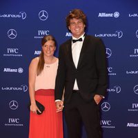 Philip Koester y su novia Maza en los Premios Laureus 2016 en Berlín