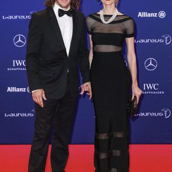 Carles Puyol y Vanesa Lorenzo en los Premios Laureus 2016 en Berlín