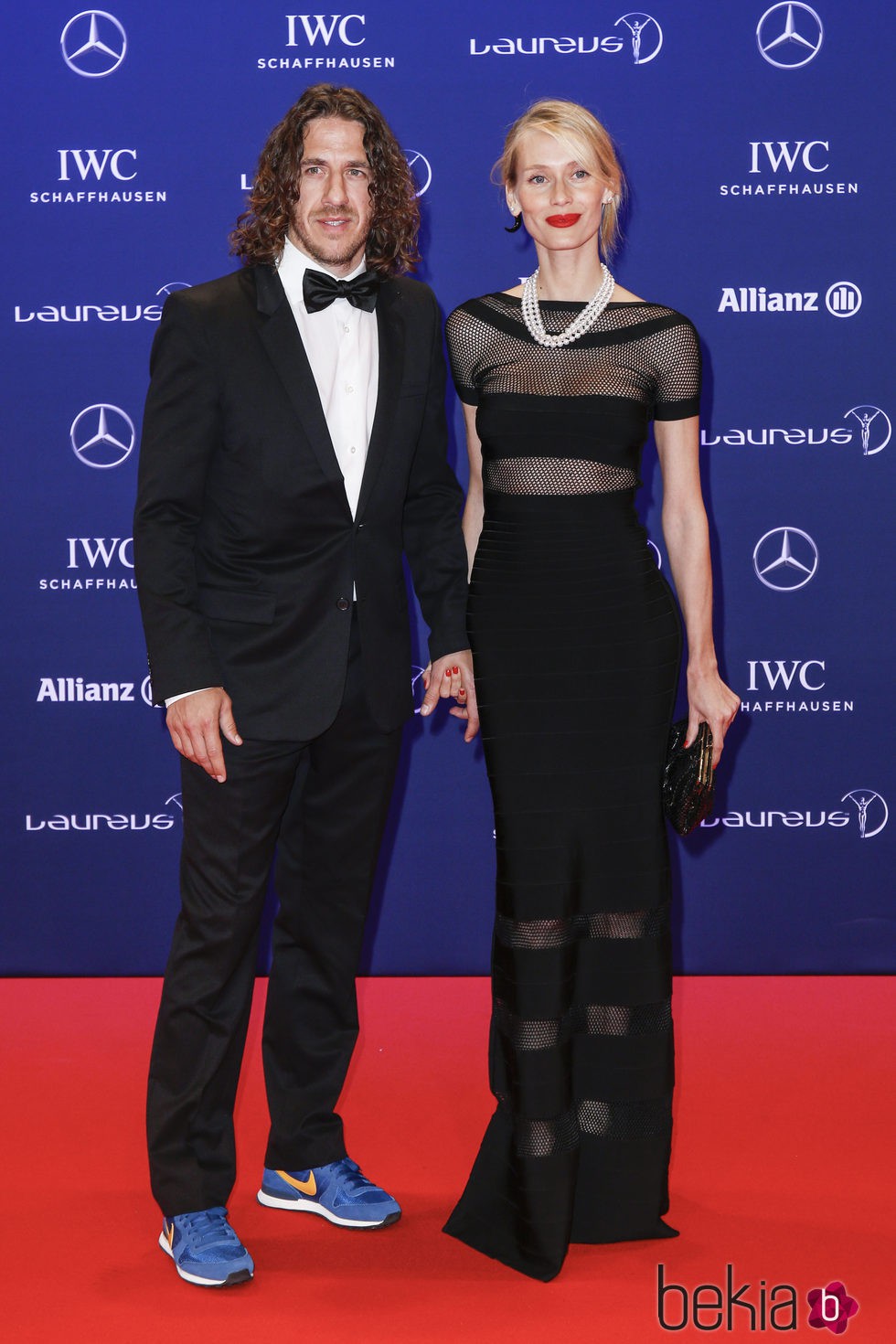 Carles Puyol y Vanesa Lorenzo en los Premios Laureus 2016 en Berlín