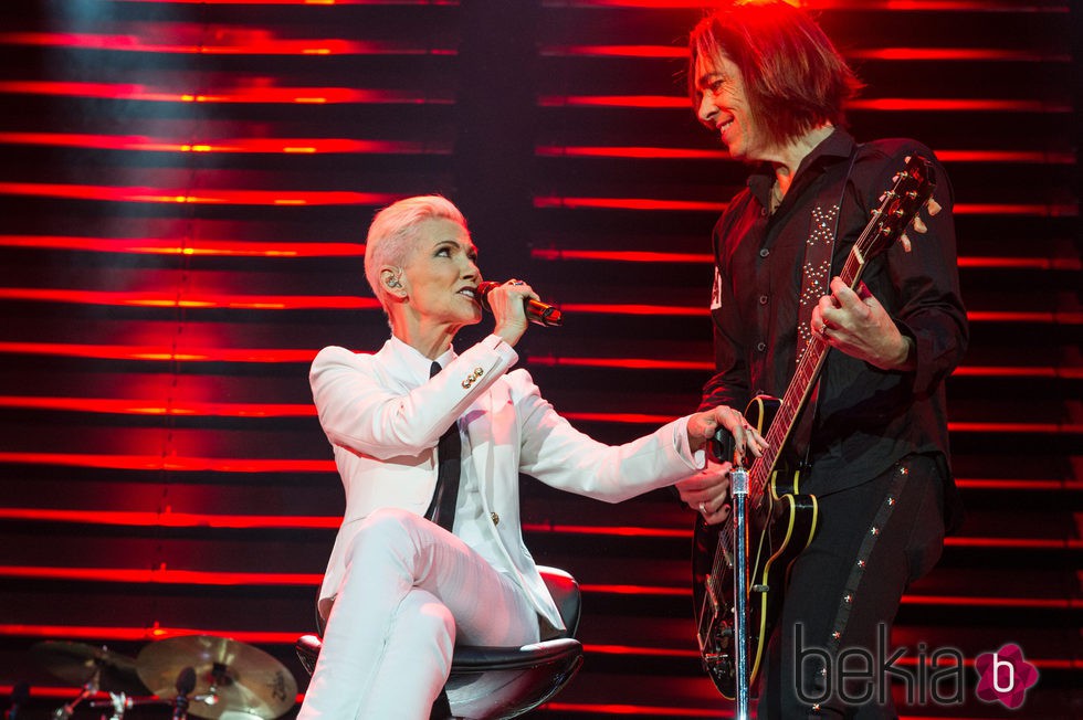 Roxette durante un concierto en O2 Arena en Londres