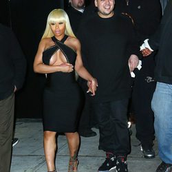 Rob Kardashian junto a su prometida Blac Chyna en Nueva York