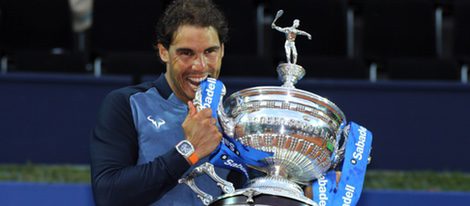 Rafa Nadal celebra su victoria en el Torneo Conde de Godó 2016