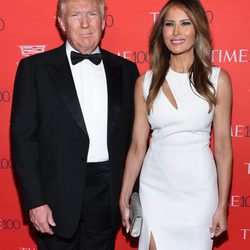 Donald Trump y Melanie Trump en la fiesta organizada por la revista Time en Nueva York