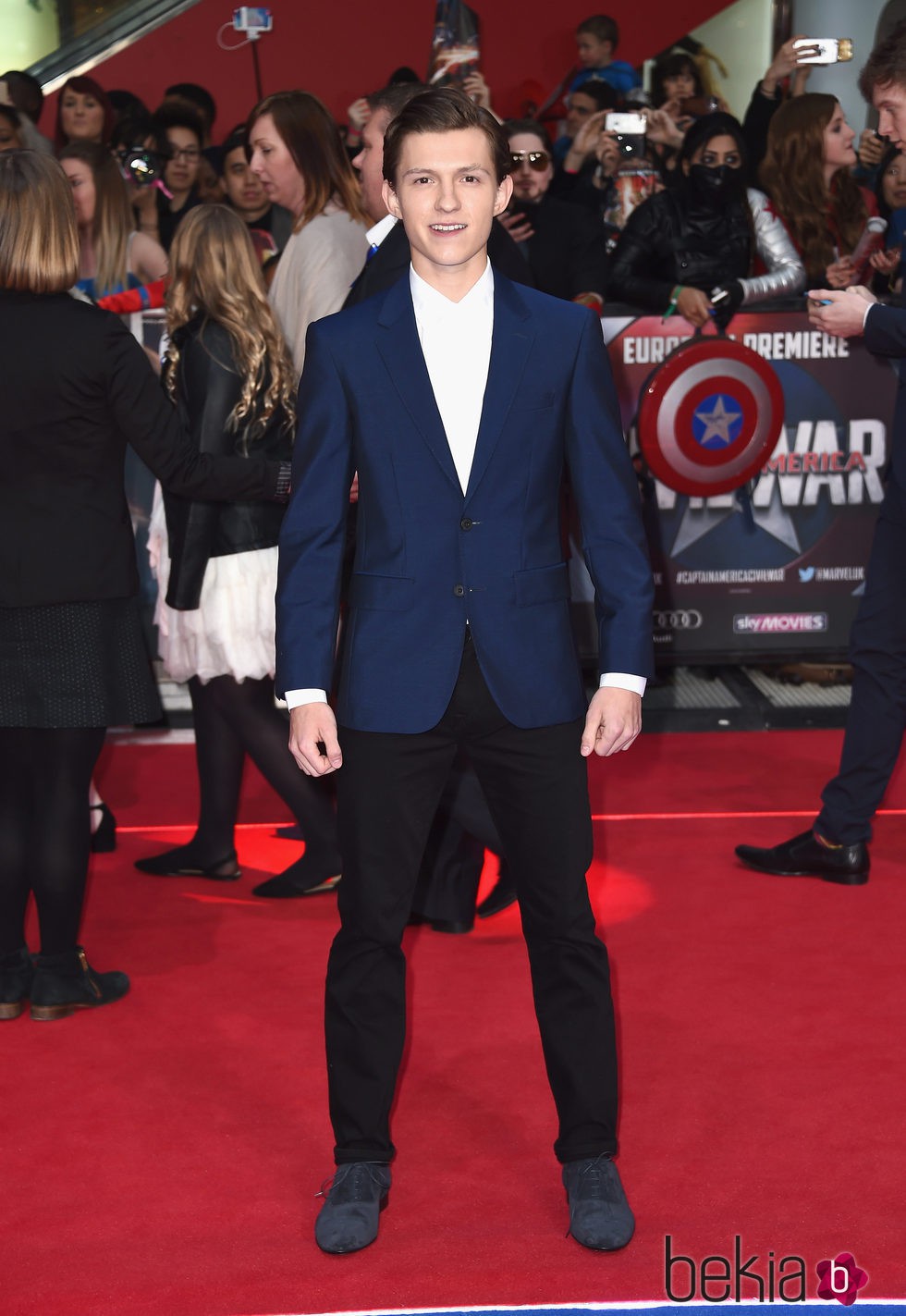 Tom Holland en la premiere de la película 'Capitán América: Civil War' en Londres
