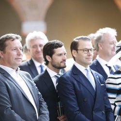 Christopher O'Neill, Principe Carlos Felipe de Suecia, Príncipe Daniel y la Princesa Victoria en 70 cumpleaños del Rey Gustavo de suecia