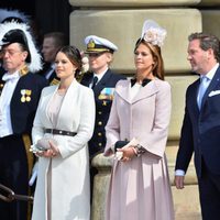 Sofia de Suecia, Princesa Magdalena, Chris O'Neill y la Reina Silvia de Suecia en el 70 cumpleaños del Rey Gustavo de Suecia