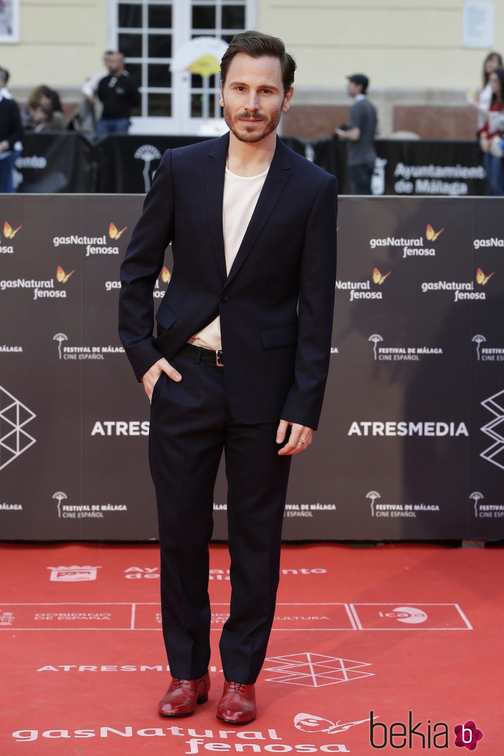 Rubén Ochandiano en la alfombra roja del Festival de Málaga de 2016