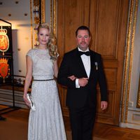Vicky y Gustavo Magnuson en la cena de gala en el 70 cumpleaños del Rey Gustavo de Suecia