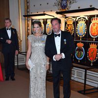 La Princesa Magdalena de Suecia y Chris ONeill  en la cena de gala en el 70 cumpleaños del Rey Gustavo de Suecia