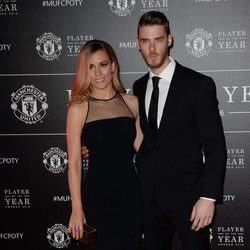 Edurne y David de Gea en la gala Player of the Year 2016 del Manchester United