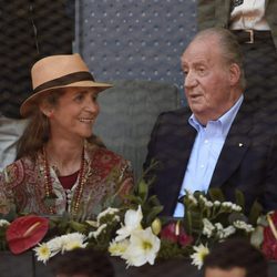 La Infanta Elena y el Rey Juan Carlos en el Madrid Open 2016