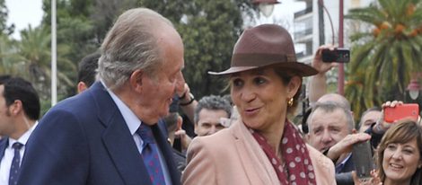 El Rey Juan Carlos  y la Infanta Elena en la Feria del Caballo de Jerez de la Frontera