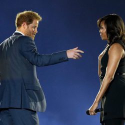 Michelle Obama y el Príncipe Harry en la Ceremonia de apertura de los Juegos Invictus 2016