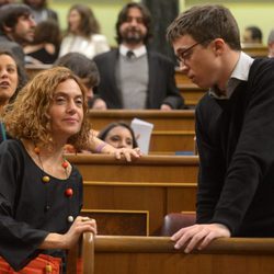 Meritxell Batet con Íñigo Errejón en el Congreso de los Diputados