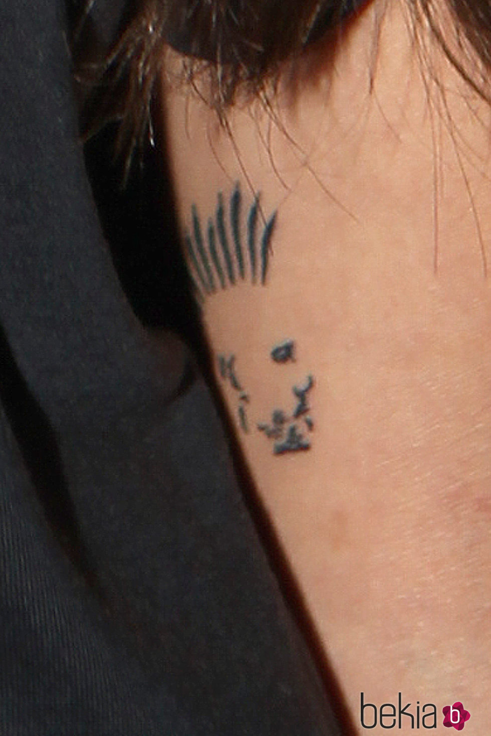 Tatuaje que Cristina Pedroche tiene en el brazo con la cara de David Muñoz
