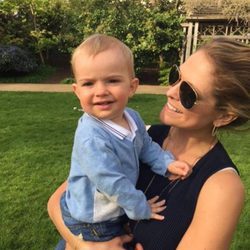 Magdalena de Suecia con su hijo Nicolás con 11 meses