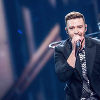 Justin Timberlake actuando en la final de Eurovisión 2016