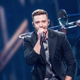Justin Timberlake actuando en la final de Eurovisión 2016