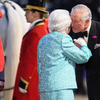 La Reina Isabel II de Inglaterra y el Principe Carlos en el Royal Windsor Horse Show 2016