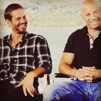 Paul Walker y Vin Diesel en el rodaje de 'Fast and Furious 7'