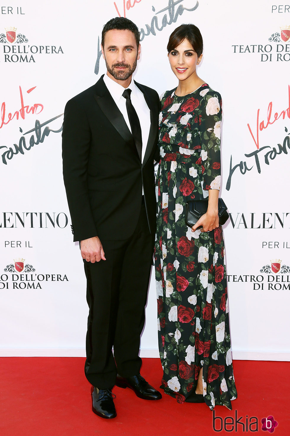Raoul Bova y Rocío Munoz en el estreno de 'La Traviata'  en Roma