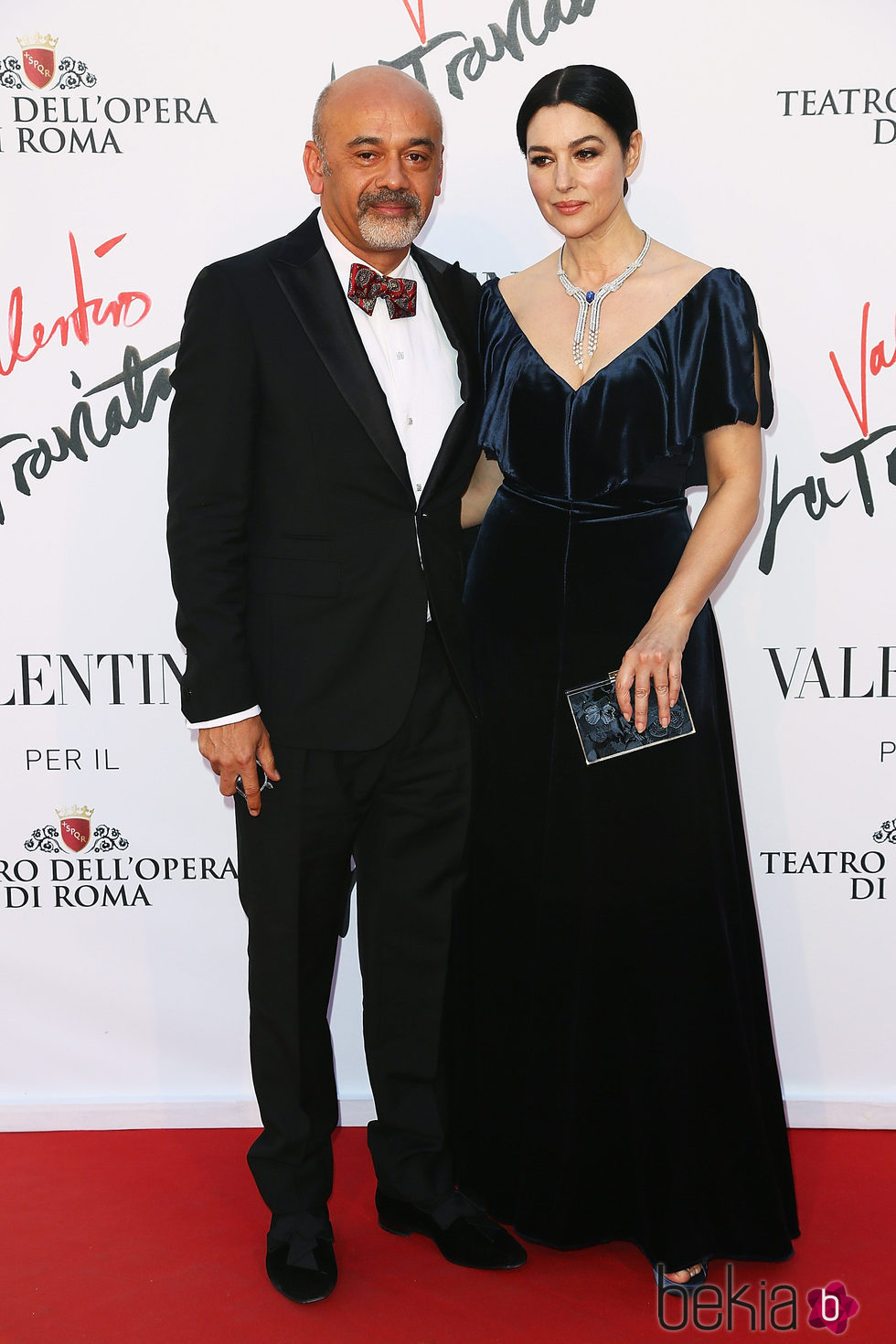 Christian Louboutin y Monica Bellucci en el estreno de 'La Traviata'  en Roma
