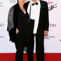 Vittorio Storaro y su mujer en el estreno de 'La Traviata'  en Roma